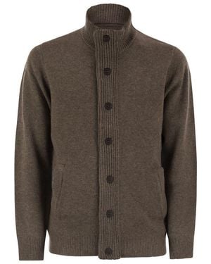 Barbour Zip-up Sweater Patch - Brown