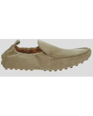 Tod's Gommino Suede Leather Loafers - Natural