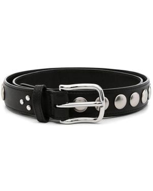 Jérôme Dreyfuss Studded Leather Belt - Black