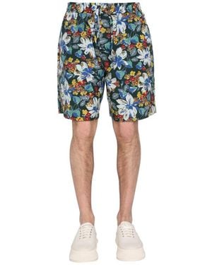 YMC Bermuda With Floral Print - Multicolor
