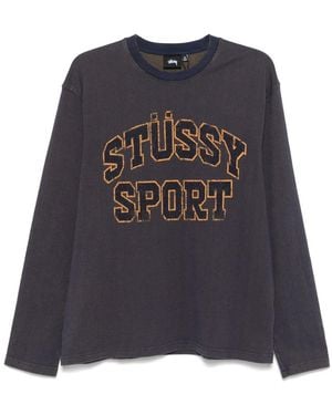 Stussy Logo Cotton Jumper - Black