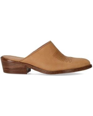Duccio Del Duca Maverik Western Tan Mule - Brown