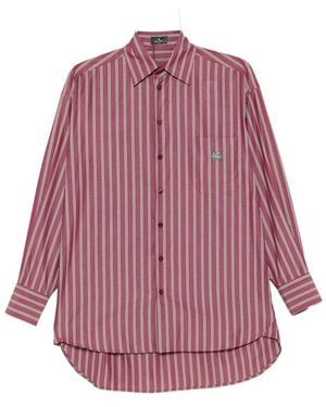 Etro Striped Chest-Pocket Shirt - Purple