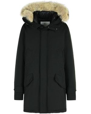 Woolrich 'polar' Black Cotton Blend Parka