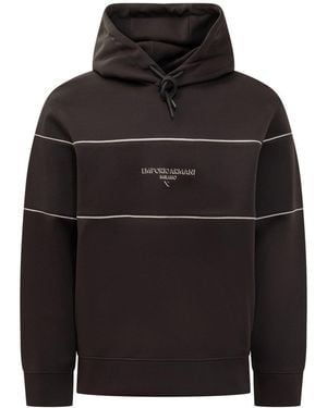 Emporio Armani Hoodie With Logo - Black