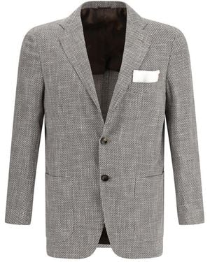 Kiton Blazers E Vests - Gray