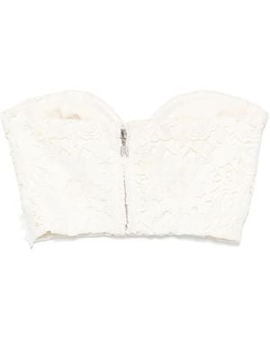 ROTATE BIRGER CHRISTENSEN 3D Lace Corset Top - White