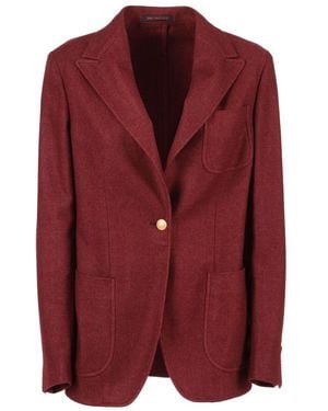The Gigi Single-Breasted Jacket - Red