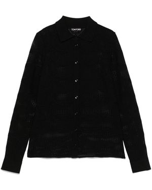 Tom Ford Cotton And Silk Shirt - Black
