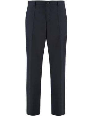 BOSS Virgin Wool Trousers - Blue
