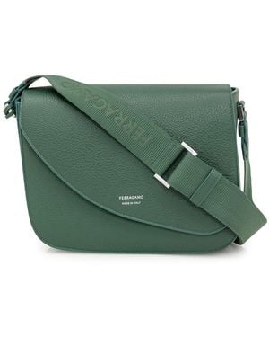 Ferragamo Leather Shoulder Bag - Green