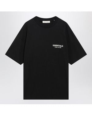 Fear Of God Washed T-Shirt With Logo Print - Black