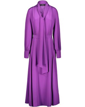 Rochas Long Dress In Crepe De Chine Clothing - Purple