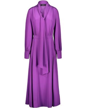 Rochas Long Dress In Crepe De Chine Clothing - Purple