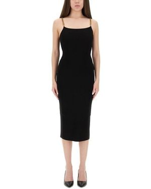 MICHAEL Michael Kors Slim Fit Longuette Dress - Black
