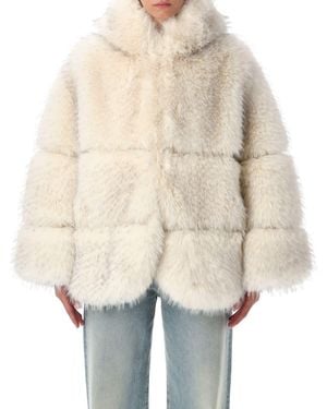 S.w.o.r.d 6.6.44 Faux Fur Jacket With Hood - Natural