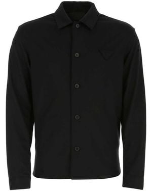 Prada Wool And Cashmere Shirt - Black