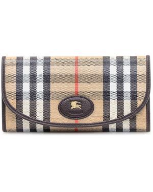 Burberry Check Wallet - Grey