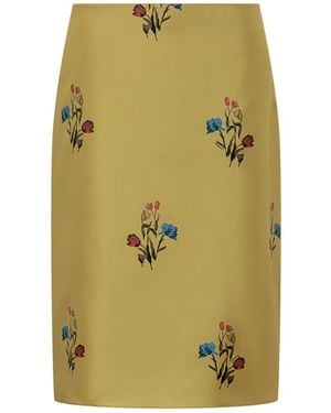 Marni Skirt With Floral Print - Green
