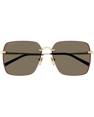 Gucci Gg1955Sa Linea Institutional Logo Sunglasses - Brown