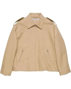 Acne Studios Satin Cotton Jacket - Natural