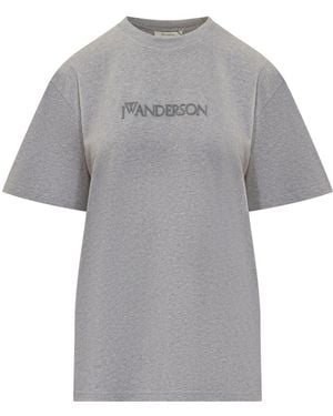 JW Anderson Logo T-Shirt - Grey