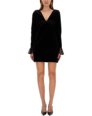 Nina Ricci Mini Dress With Bow - Black
