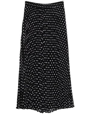 MICHAEL Michael Kors Polka Dot Midi Skirt - Black