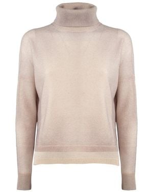 Base London Extra Fine Merino Wool Turtleneck Sweater - Natural