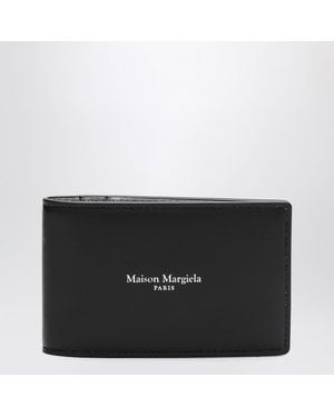 Maison Margiela Button Card Holder With Logo - Black