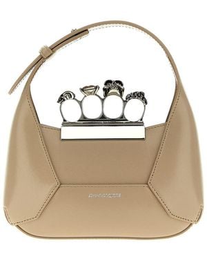 McQueen 'The Jewelled Hobo Mini' Handbag - Brown