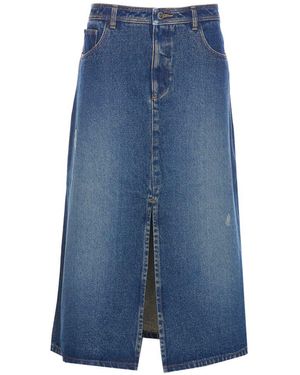 A.P.C. 'Georgia Denim Midi Skirt In - Blue