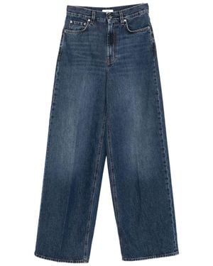 TOTEME Wide-leg Cotton Jeans - Blue