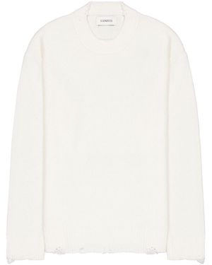 Laneus Knit Crew Neck Jumper - White