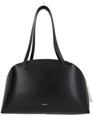 Jil Sander Curve Large Shoulder Bag in Black | Lyst