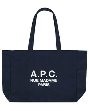 A.P.C. Diane Rue Madame Tote-Bag - Blue