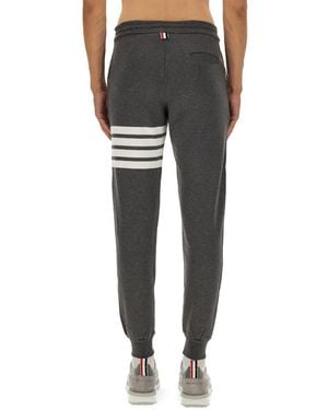 Thom Browne Classic Cotton Fleece Pants - Black