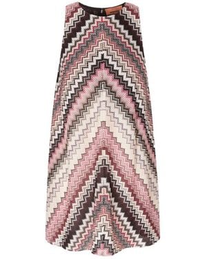 Missoni A Line Zigzag Patterned Dress - Multicolor