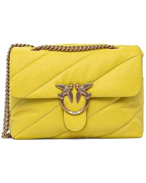 Pinko Classic Love Bag Puff Maxi Quilt - Yellow