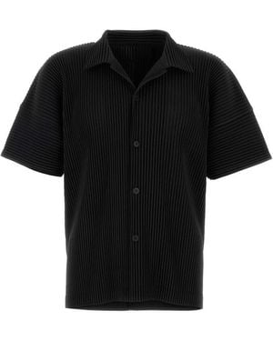 Homme Plissé Issey Miyake Polo - Black