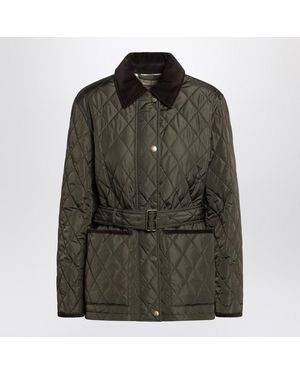 Burberry Dark Quilted Nylon Jacket - Green
