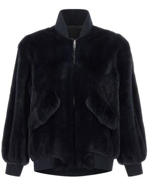 Blancha Bomber Fur - Blue