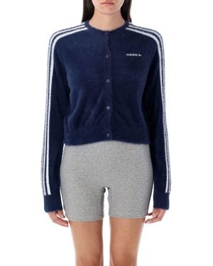 adidas Originals Fluffy Knit Cardigan - Blue