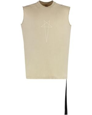 Rick Owens Cotton Tank Top - Natural