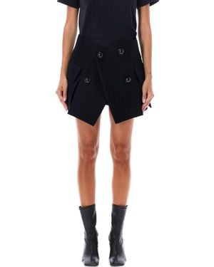 Sacai Melton Mini Skirt - Blue