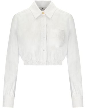 Elisabetta Franchi Cropped Shirt - White