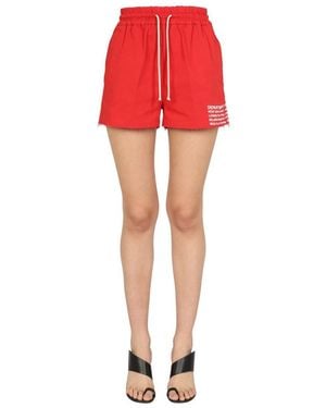 Department 5 Logo Print Shorts - Red
