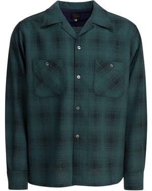 Needles Checked Wool "One-Up" Shirt - Green