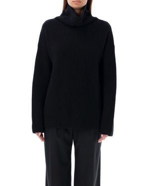 Rhea Heavy Turtle Neck Jumper - Blue