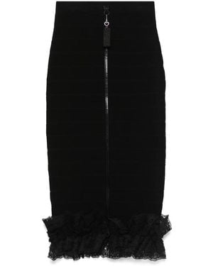 Christopher Kane X Self Portrait Self-Portrait X Christopher Kane Ruffle Midi Skirt - Black